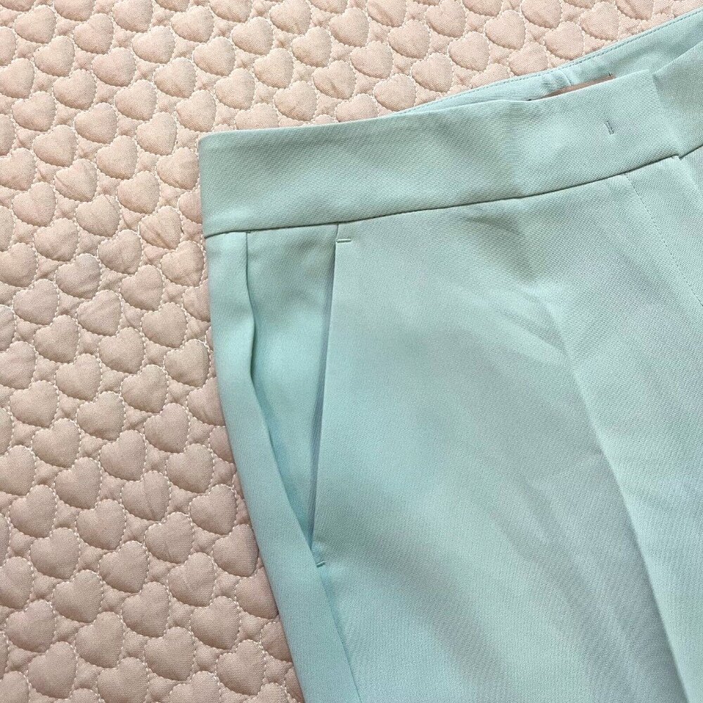 NWT Twinset Women's Straight-Leg High Waist Pants Blue Size 46 W33 - Picture 4 of 10